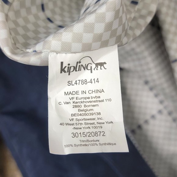 Kipling Itska Blue Weekend Travel Duffel Bag - Picture 8 of 10